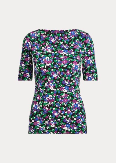 Top Ralph Lauren Floral Algodão-Blend Mulher 49185-QEKF